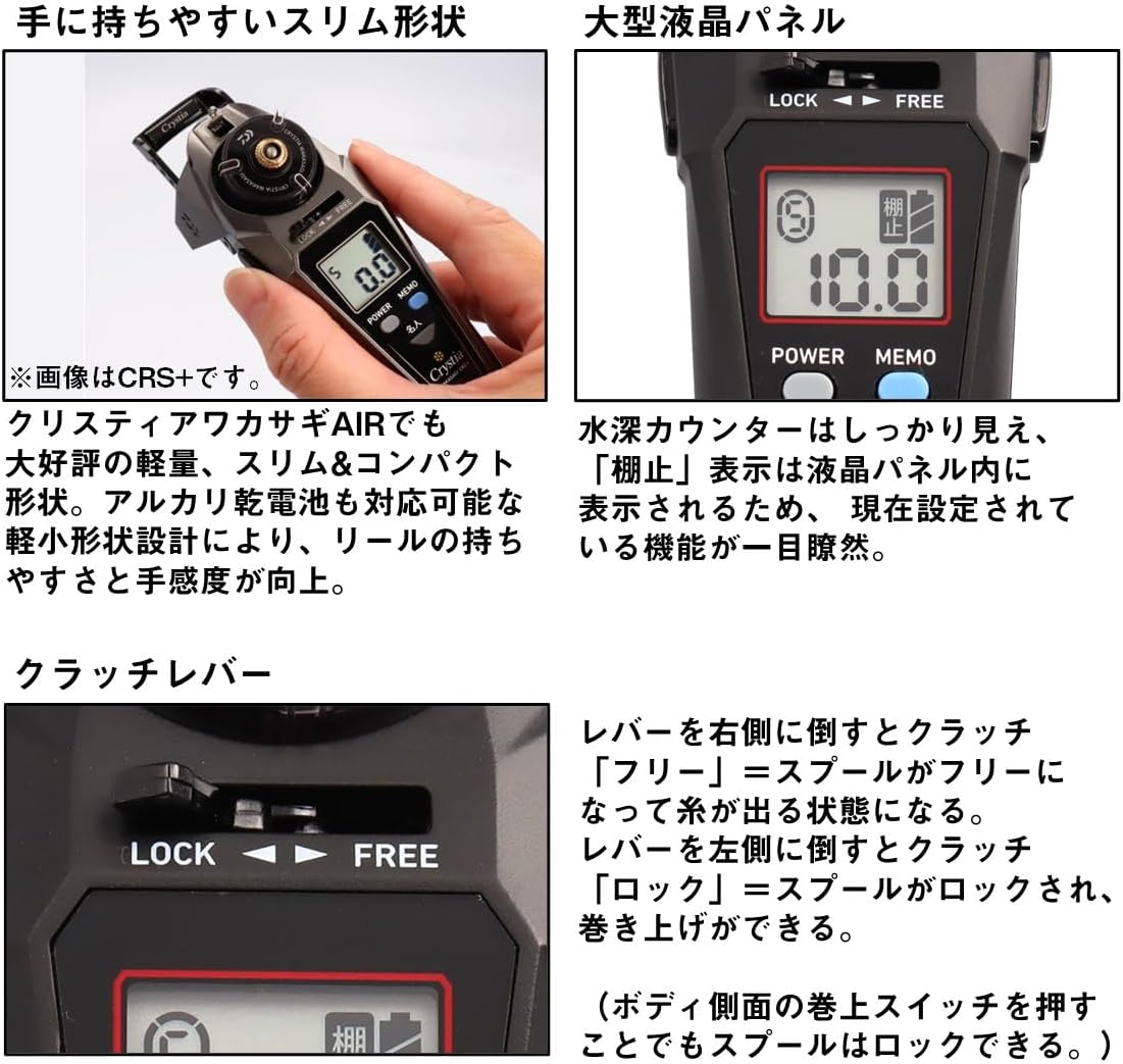 Daiwa CRS/CRS+ Electric Reel for Wakasagi Cristia Wakasagi