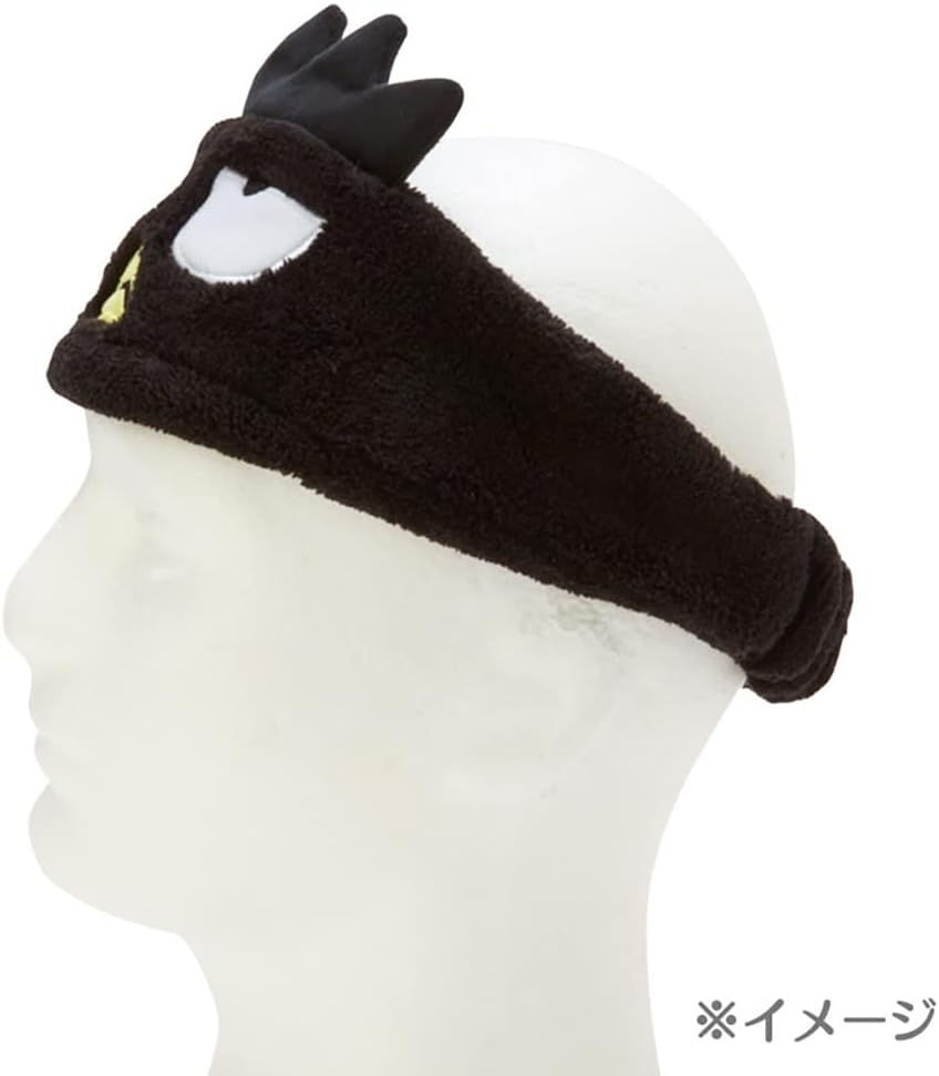 Sanrio 986330 Sanrio Badtz-Maru Headband, Black, Character Hair Turban/Hair Band for Girls, Facial Cleansing & Makeup, One Size Fits Most