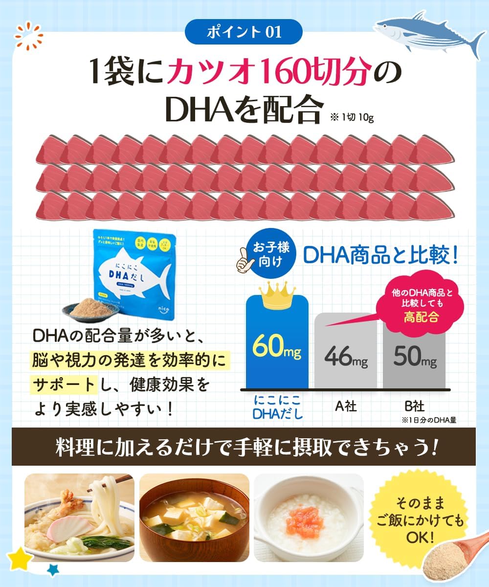 Niko Niko Iron Content DHA Dashi [Children Supplement Nutrition Fish Dislike Picky Eating Support Growth Study]