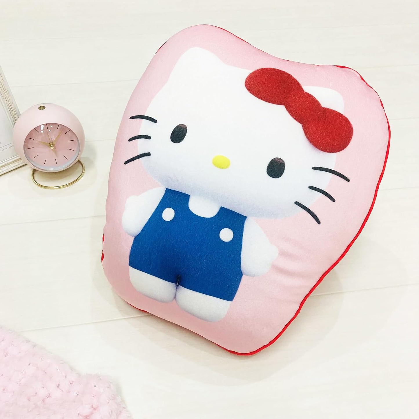 MORIPiLO Sanrio Characters Hello Kitty (Die-Cut Cushion) Skin-Friendly Micro Fabric Plush Toy Nap Pillow 11.8 x 15.7 x 3.9 inches (30 x 40 x 10 cm) Pink Pillow by Morishita