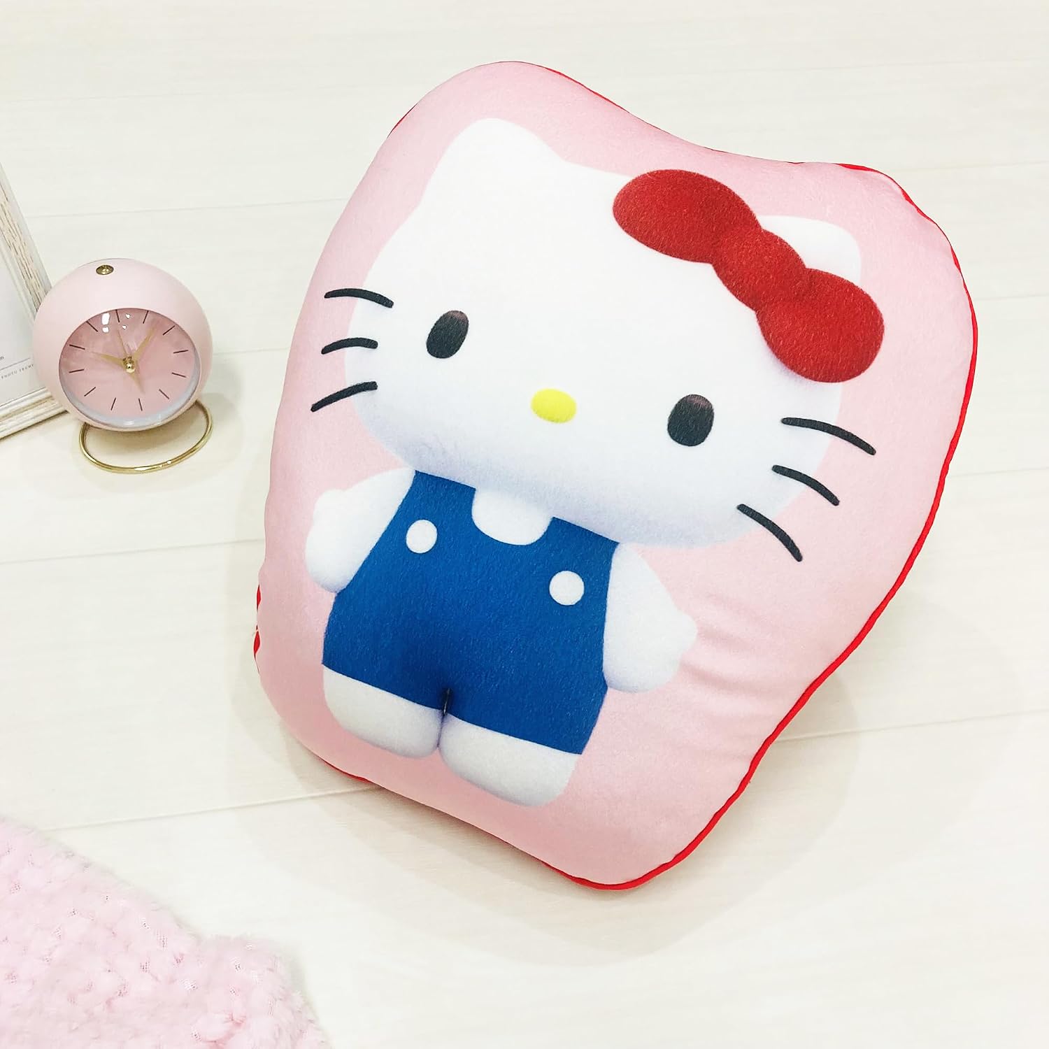 MORIPiLO Sanrio Characters Hello Kitty (Die-Cut Cushion) Skin-Friendly Micro Fabric Plush Toy Nap Pillow 11.8 x 15.7 x 3.9 inches (30 x 40 x 10 cm) Pink Pillow by Morishita
