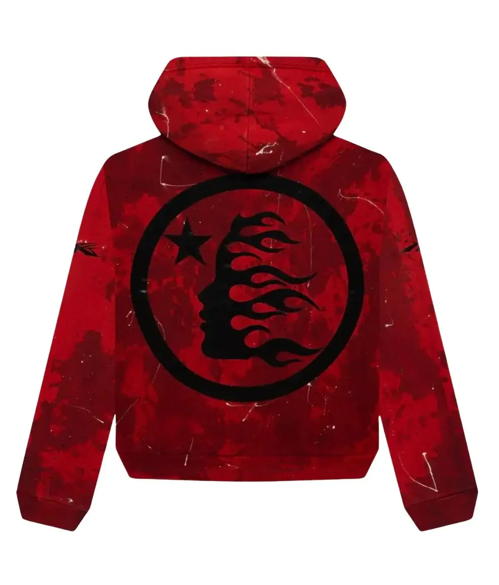 HELLSTAR SPORTS RED TIE-DYE SKULL SWEATPANT SET