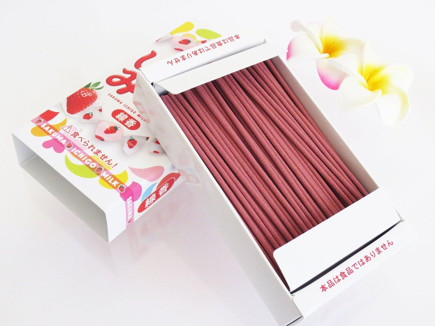 ミニ線香 いちごみるく 約50g いちごミルクキャンディの香りのお線香 ろうそく8本入り Cセット