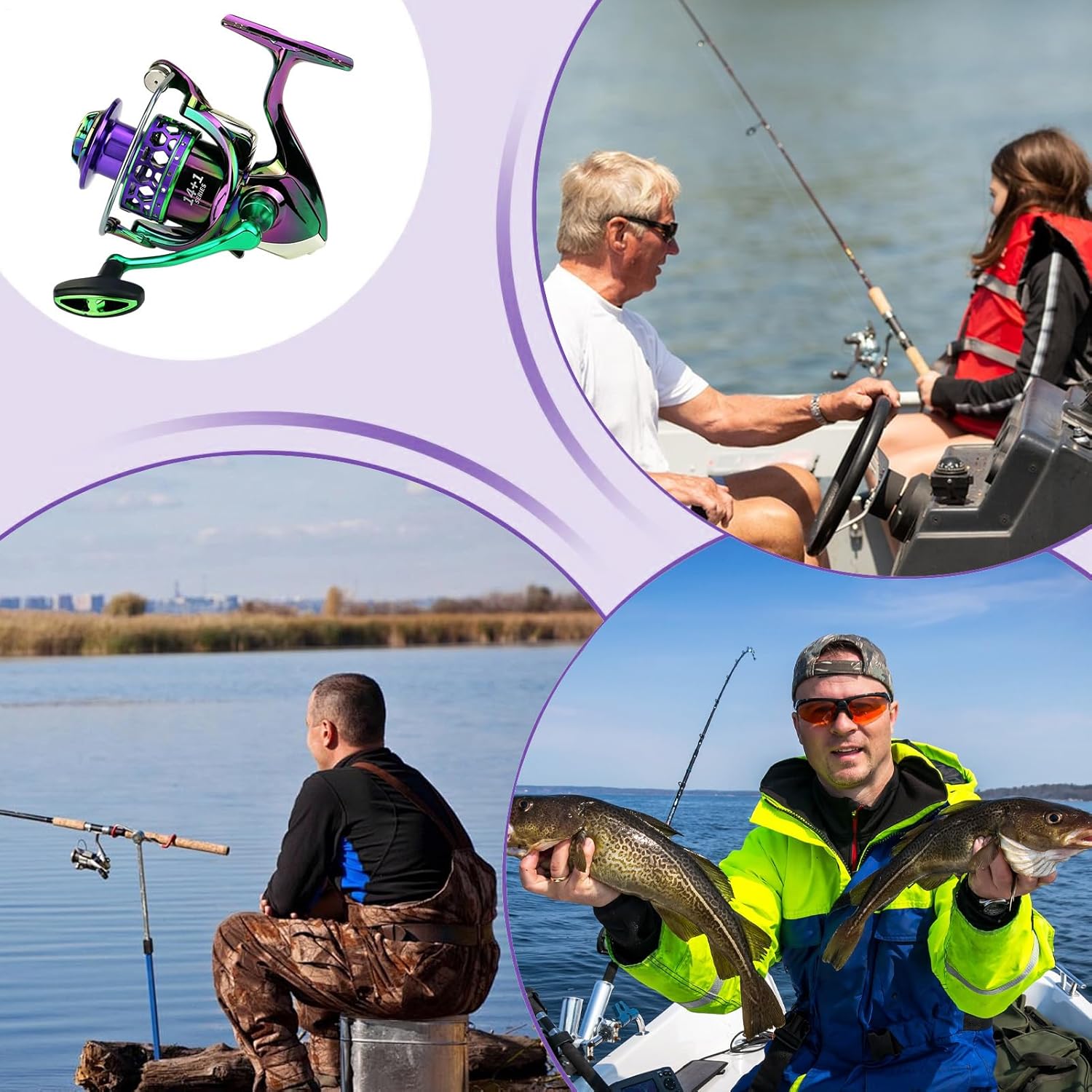 Fishing Reel - Spinning Reel for Coastal Surf Fishing Trout Bass Category Smooth Drag System, Catfish Trout Bass for Adventure Inshore