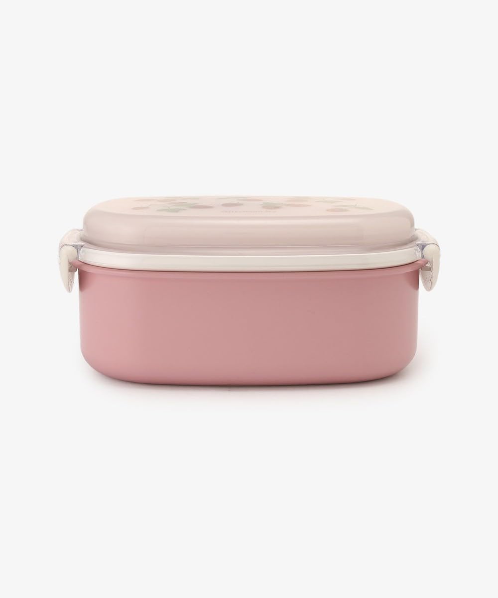 AfternoonTea LIVING JQ43 Bento Box, Strawberry, 2-Way Antibacterial 2-Point Lock-Type Lunch Box, Pink