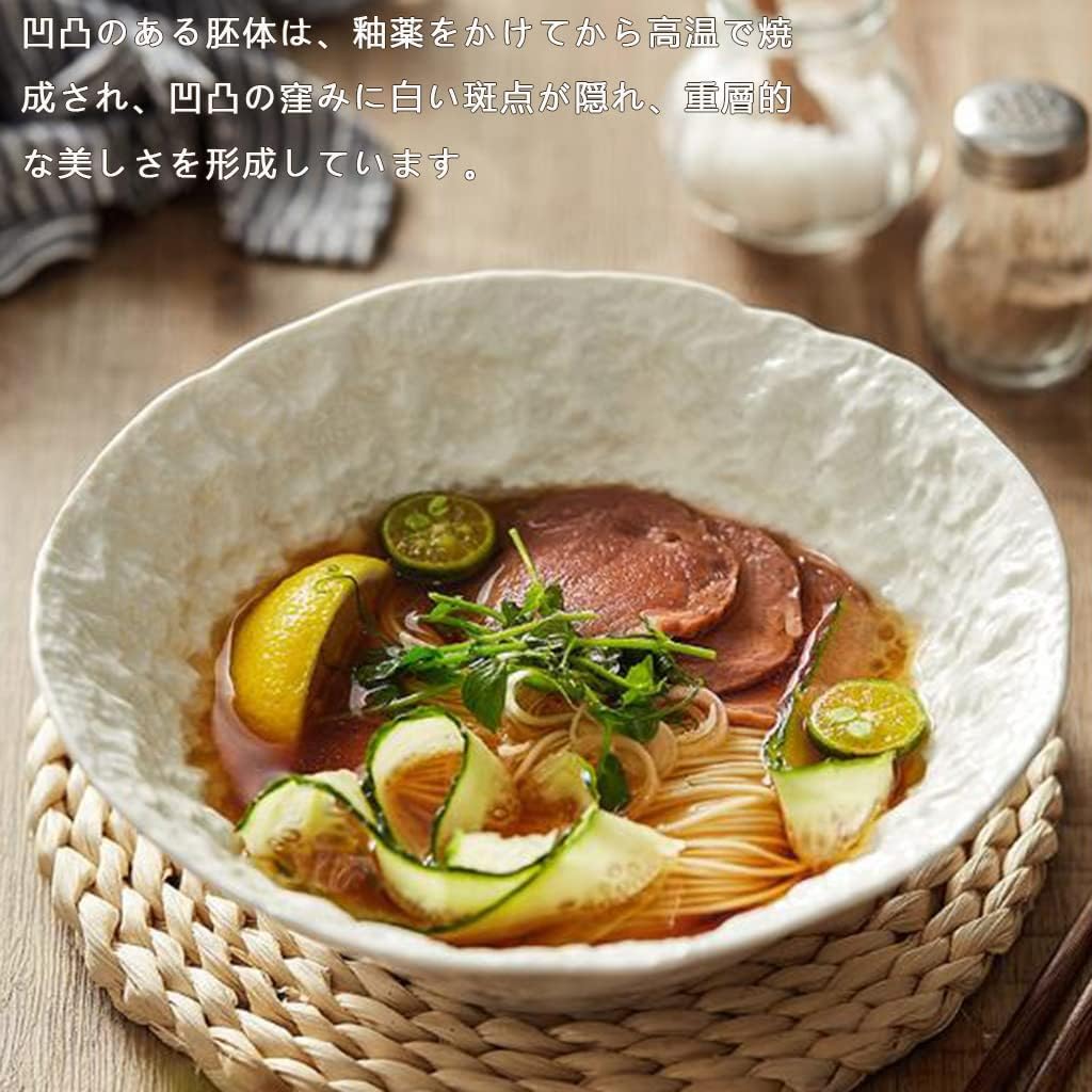 FADZECO Ramen Dong Bowl Bowl Salad Plate Rice Bowl Soup Bowl Miso Soup Bowl Instant Ramen Soup Bowl Ramen Bowl Stylish Scandinavian Large Ramen Bowl Heat Resistant Microwave Dishwasher Safe Udon