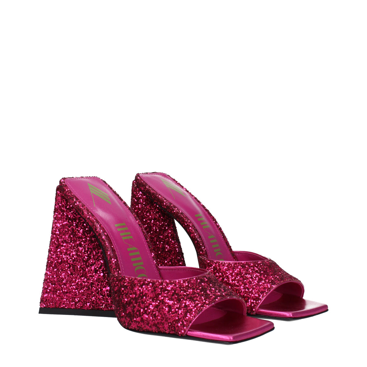 The Attico Sandals Devon Womens Glitter Fuxia - Image 3