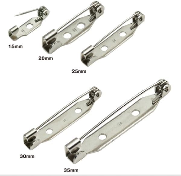 10 Pieces Made in Japan, 1.2 inches (30 mm), Silver, Artificial Flower Pins, Safety Pins, Bulk Buy, Commercial Brooch Pins, Corsage Pins, Urapin, Mazen