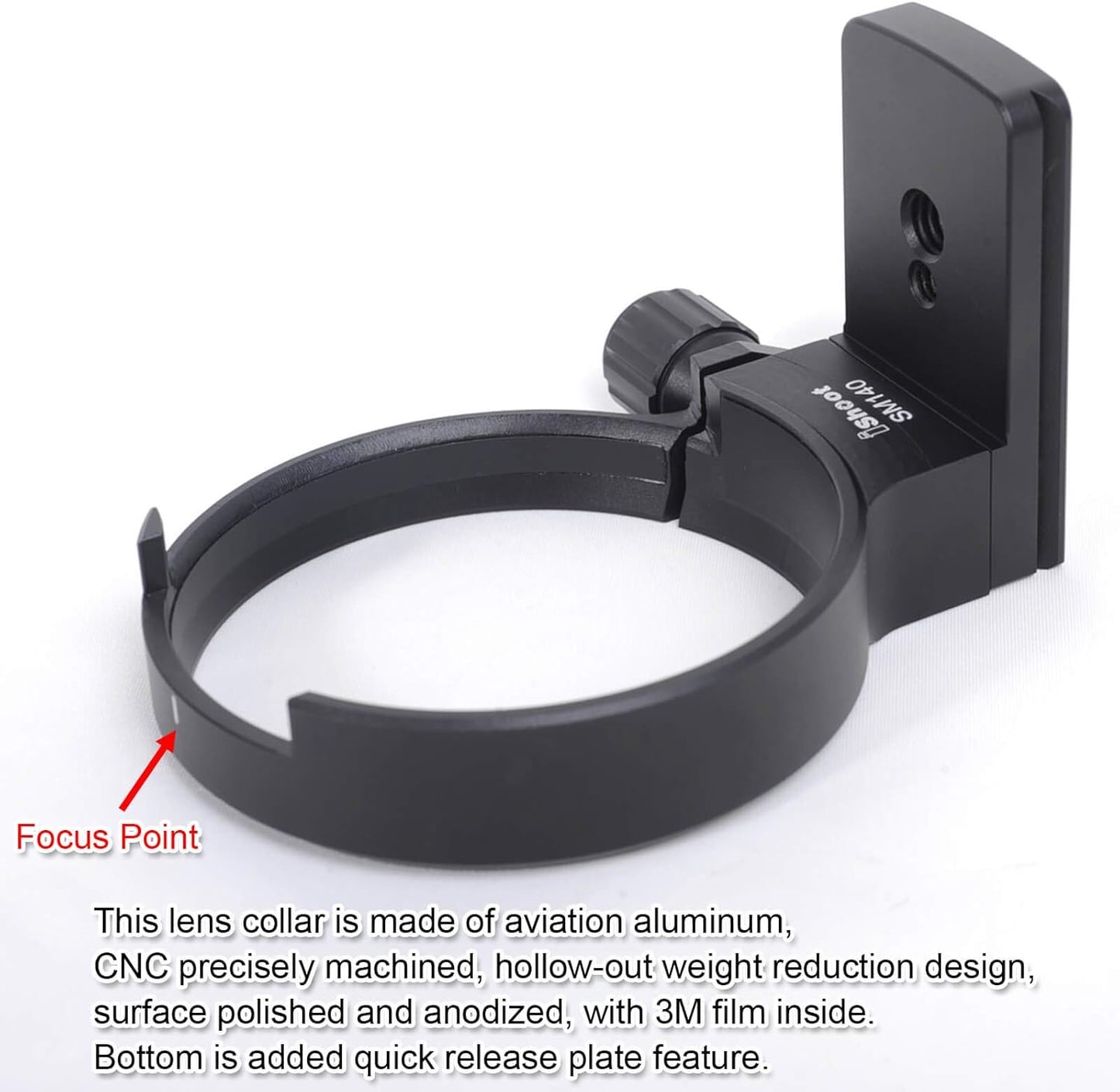 iShoot Ring Tripod Mount, Lens Support Collar, Tripod Mount Ring for Sigma 100-400mm f/5-6.3 DG OS HSM Contemporary Lens (for Canon EF Nikon F Mount), with Quick Release Plate, Fits ARCA-SWISS, KIRK,