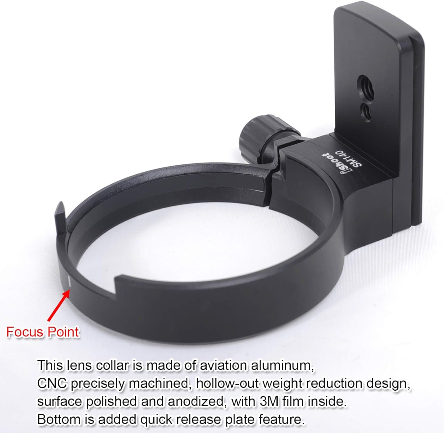 iShoot Ring Tripod Mount, Lens Support Collar, Tripod Mount Ring for Sigma 100-400mm f/5-6.3 DG OS HSM Contemporary Lens (for Canon EF Nikon F Mount), with Quick Release Plate, Fits ARCA-SWISS, KIRK,