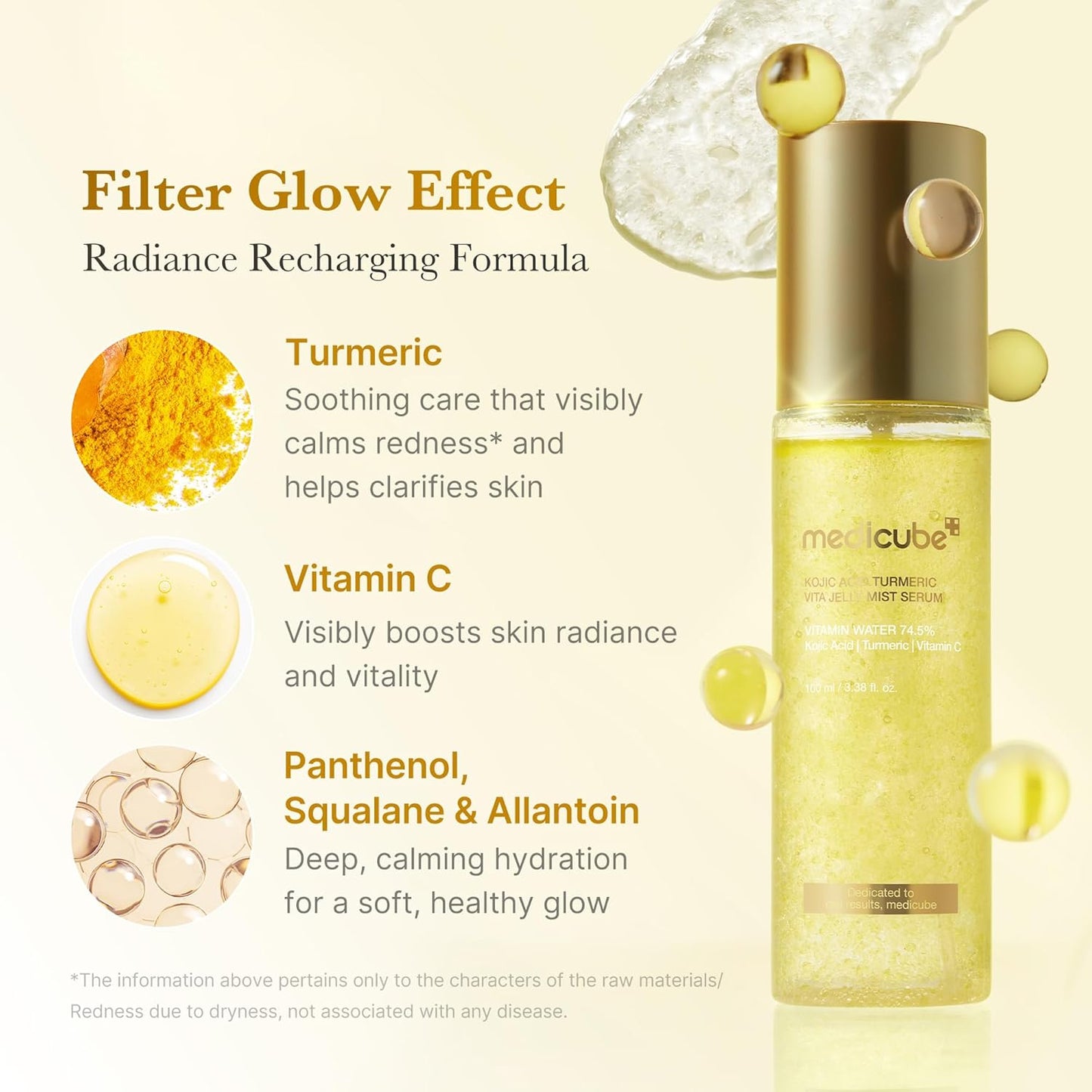 Medicube Vitamin Coric Acid Serum Mist, Spray Serum, Mist Lotion, Jelly Texture, Moisturizing Mist, Moisturizing Serum, Moisturizing Mist, Essence Mist, Dual-Layer, Lotion, Sensitive Skin, Dry Skin