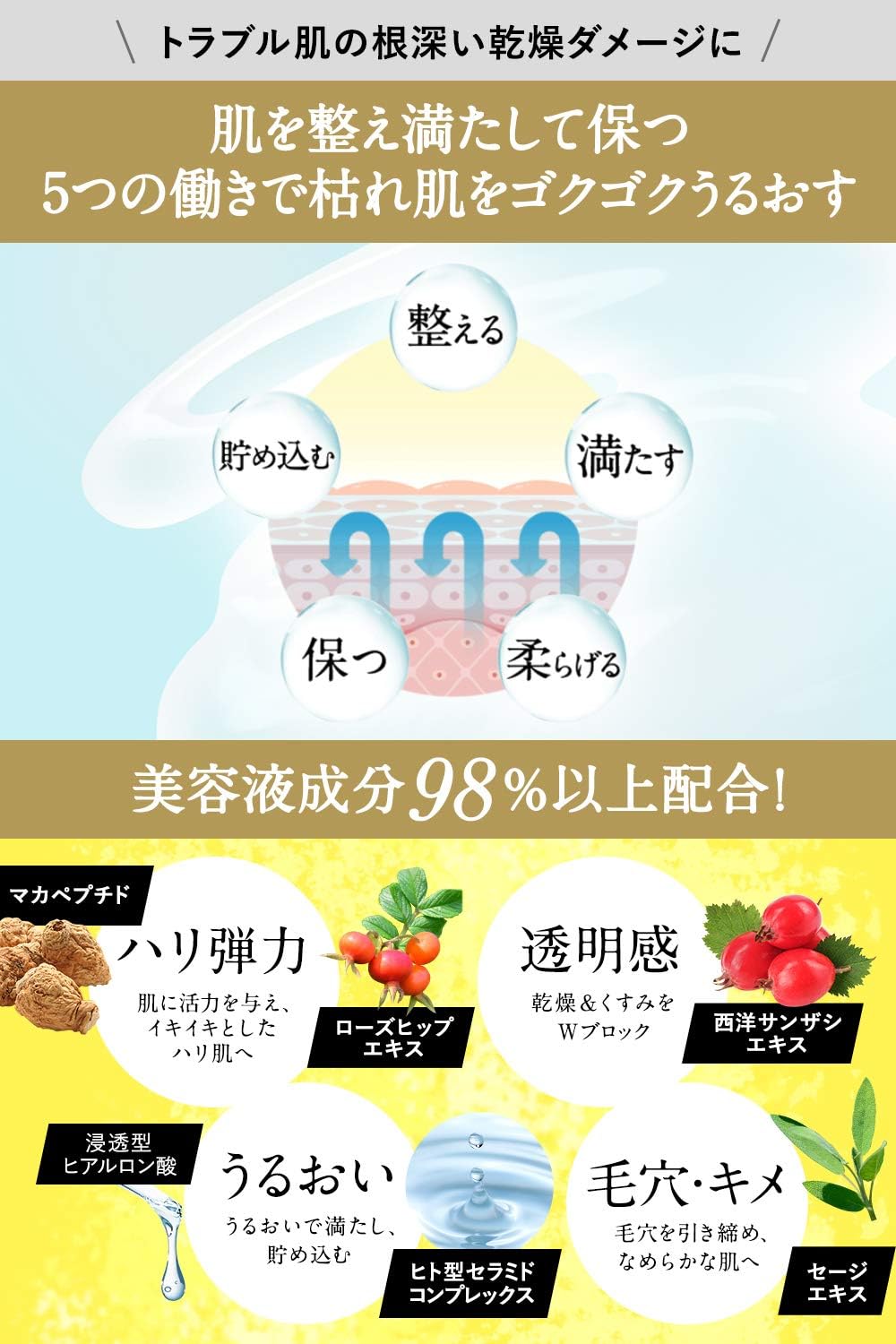 Harena Organic All-in-One Gel, 5.1 fl oz (150 ml), Human Type, Ceramide, Penetrating Type, Hyaluronic Acid, Sensitive Skin, Unisex, All-in-One Skin Care, Lotion, Milky Lotion, Serum