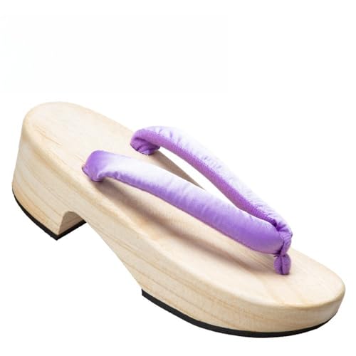 Japanese Clogs, Slippers, Women's Clogs, White Wood, Thick Soles, Summer, Ladies, Yukata Geta, Japanese Clothes, Accessories, Multicolor, Easy to Wear, Rubber Included, Summer