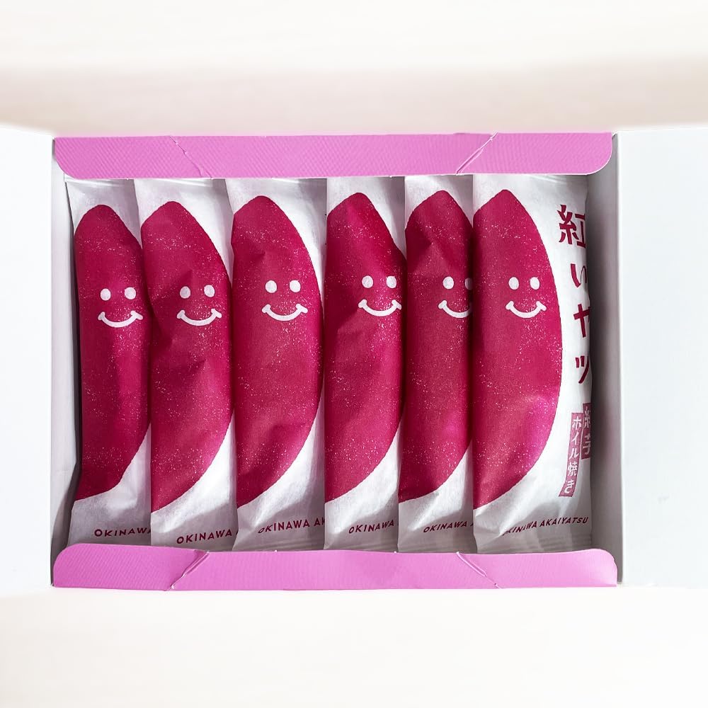 Foil Yatsu, Red Potatoes from Kumijima, Okinawa Prefecture, Foil Yatsu, Red Potatoes, Box of 6