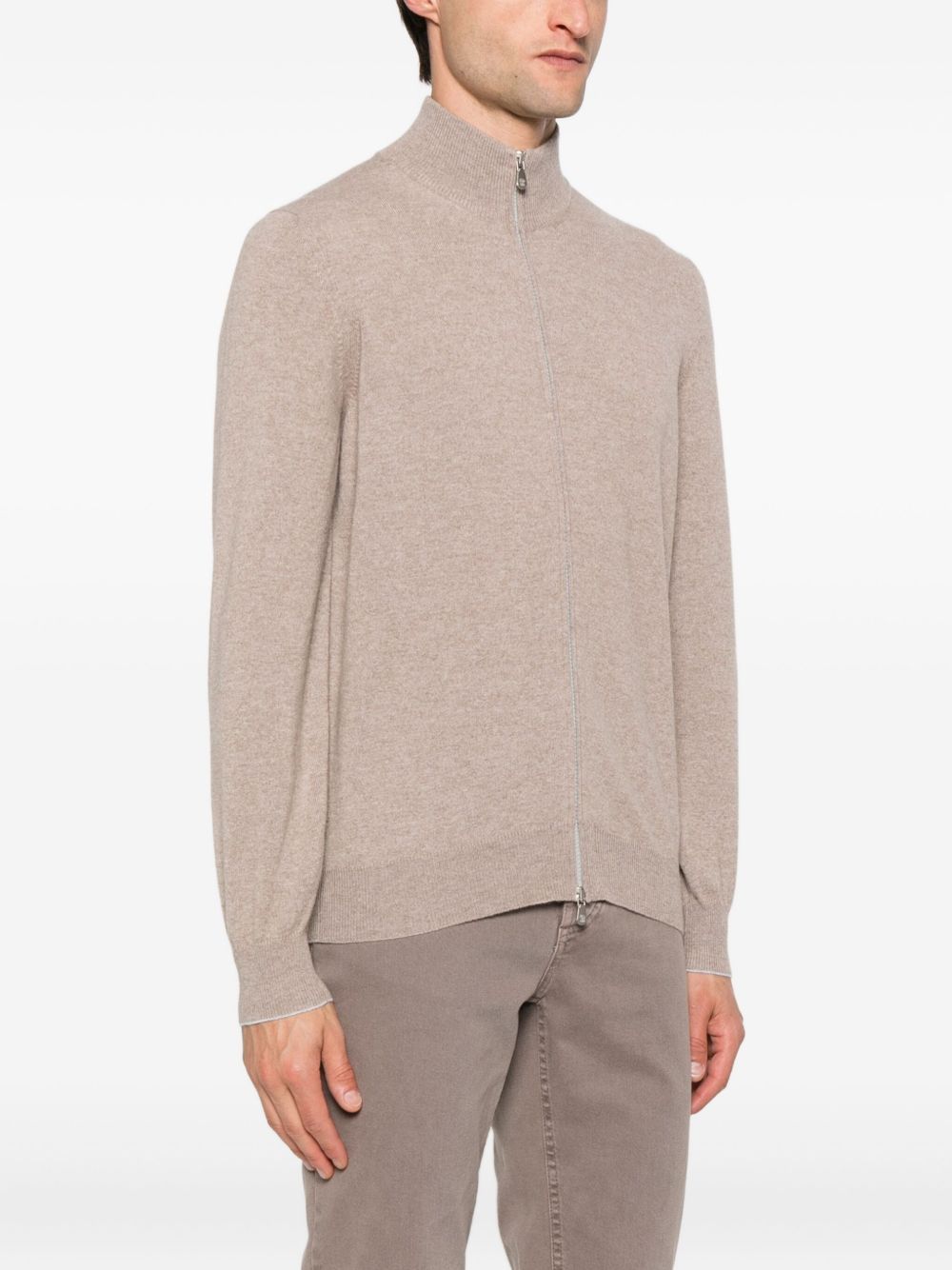 Brunello Brunello Cucinelli Cashmere Zipped Cardigan - Image 3