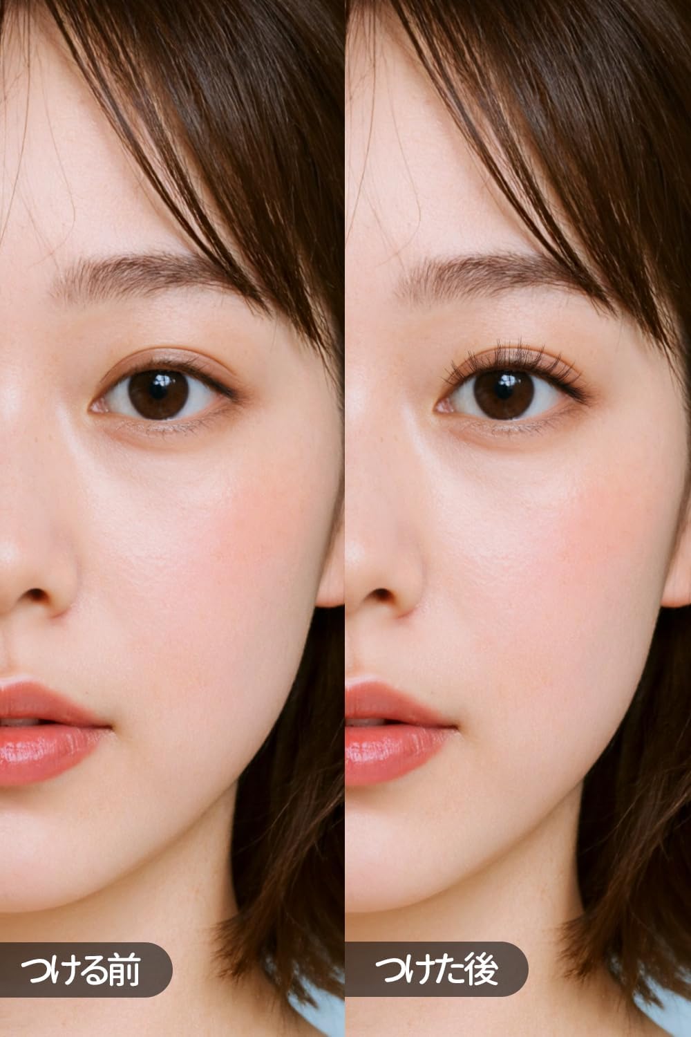 LASHPOP Magnetic False Eyelashes, One-Piece, Sunset (Brown), False Eyelashes, No Glue Required, Natural False Eyelashes, Bulk Feel, Reusable, Easy to Put On and Take Off, Make Up Time, Perfect for