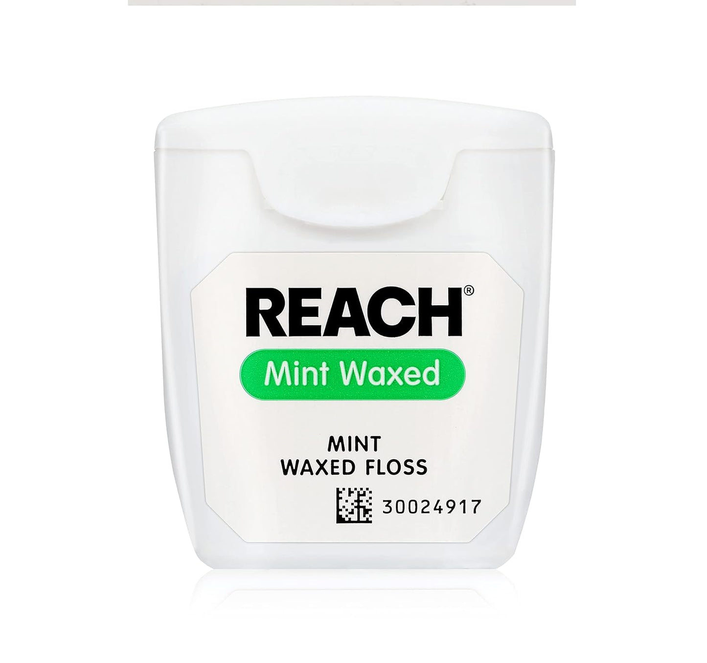 REACH Hilo dental encerado, menta, removedor de placa para dientes, resistente al desgarro, el hilo dental se desliza suavemente, fácil de usar, encerado, limpieza profunda de dientes, cuidado bucal