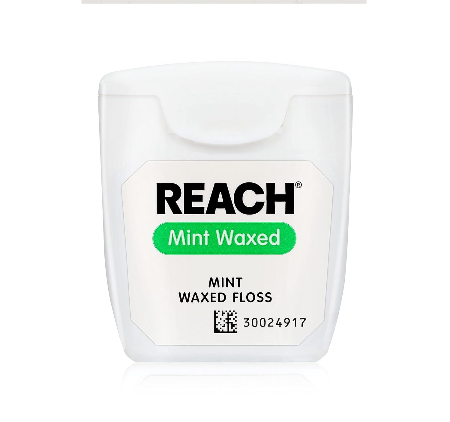 REACH Hilo dental encerado, menta, removedor de placa para dientes, resistente al desgarro, el hilo dental se desliza suavemente, fácil de usar, encerado, limpieza profunda de dientes, cuidado bucal