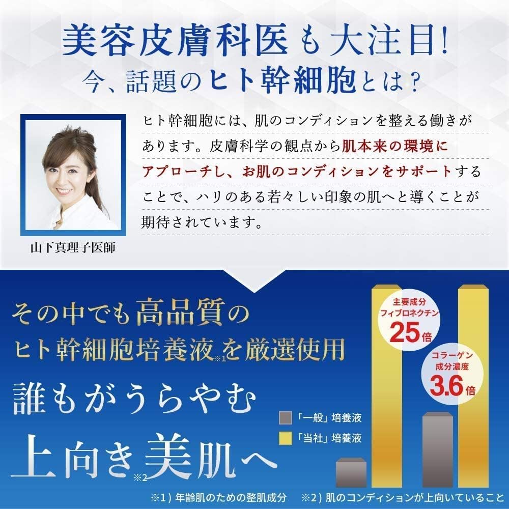 NANOA Dermatologist Hottest Human Stem Cell Lotion, EGF, Aging Care, Exosome, Ceramide, Vitamin C Derivative, Additive-Free, Made in Japan