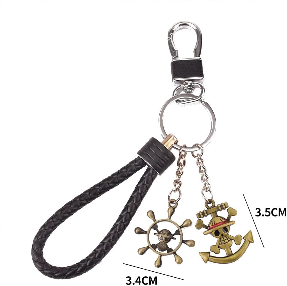 3D Alloy Key Chain, Devil Fruit, Straw Skull Bag, Charm, Character, Metal Alloy, Popular Anime Goods, Decoration, Gift, Collection, Popular, Character, Anime, Moe Goods, Stylish, Birthday Present (Style 1)