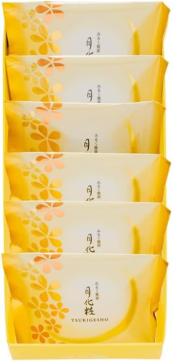 Tsuki-Kesho (6-Piece Set) Japanese Sweets Gift Popular Manju with Anko Filling Gift Assortment Individually Wrapped Osaka Souvenirs Japanese Confectionery Available for Order