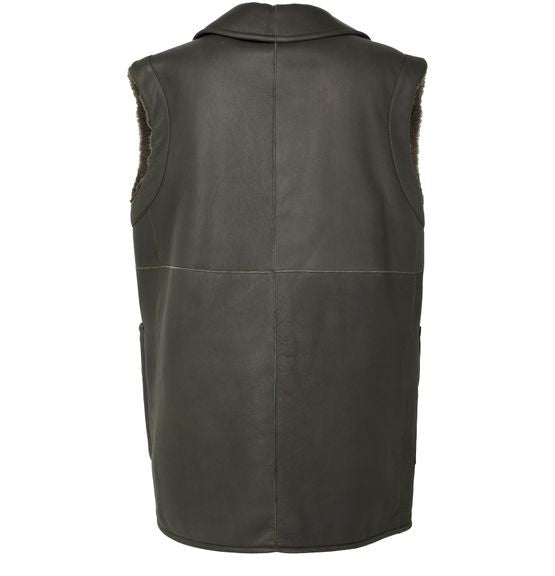 MAX MARA Brianza leather sleeveless jacket - Image 3
