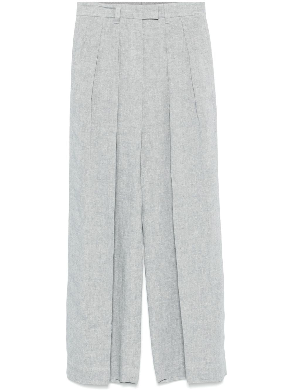 Brunello Cucinelli Linenワイドレッグズボン - Image 3