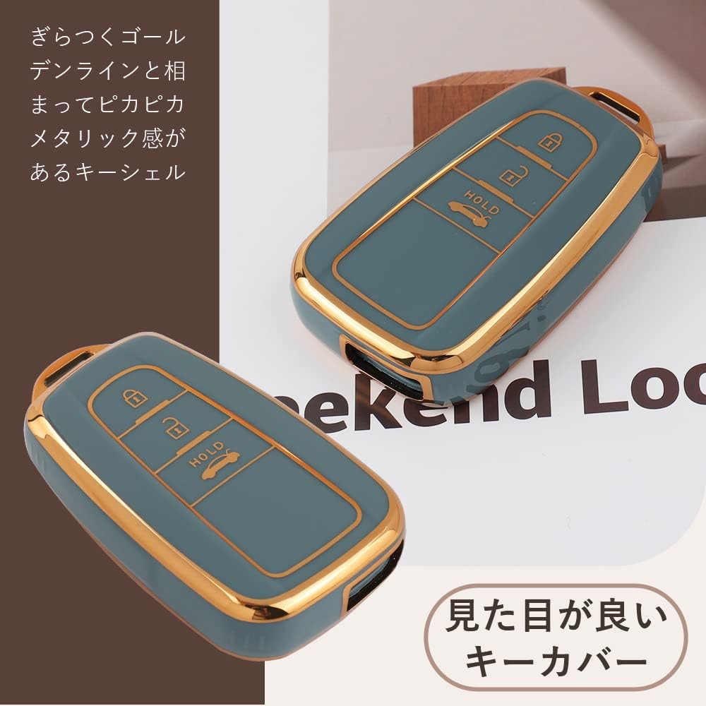 Key Cover, 3 Buttons, C-HR, New Model Prius, 50 Series, Camry, 70 Series, Corolla Sports, Corolla Sedan Crown, RAV4, 50 Series, Mirai, Key Holder, Smart Key Case, For Toyota, Accessories, Key