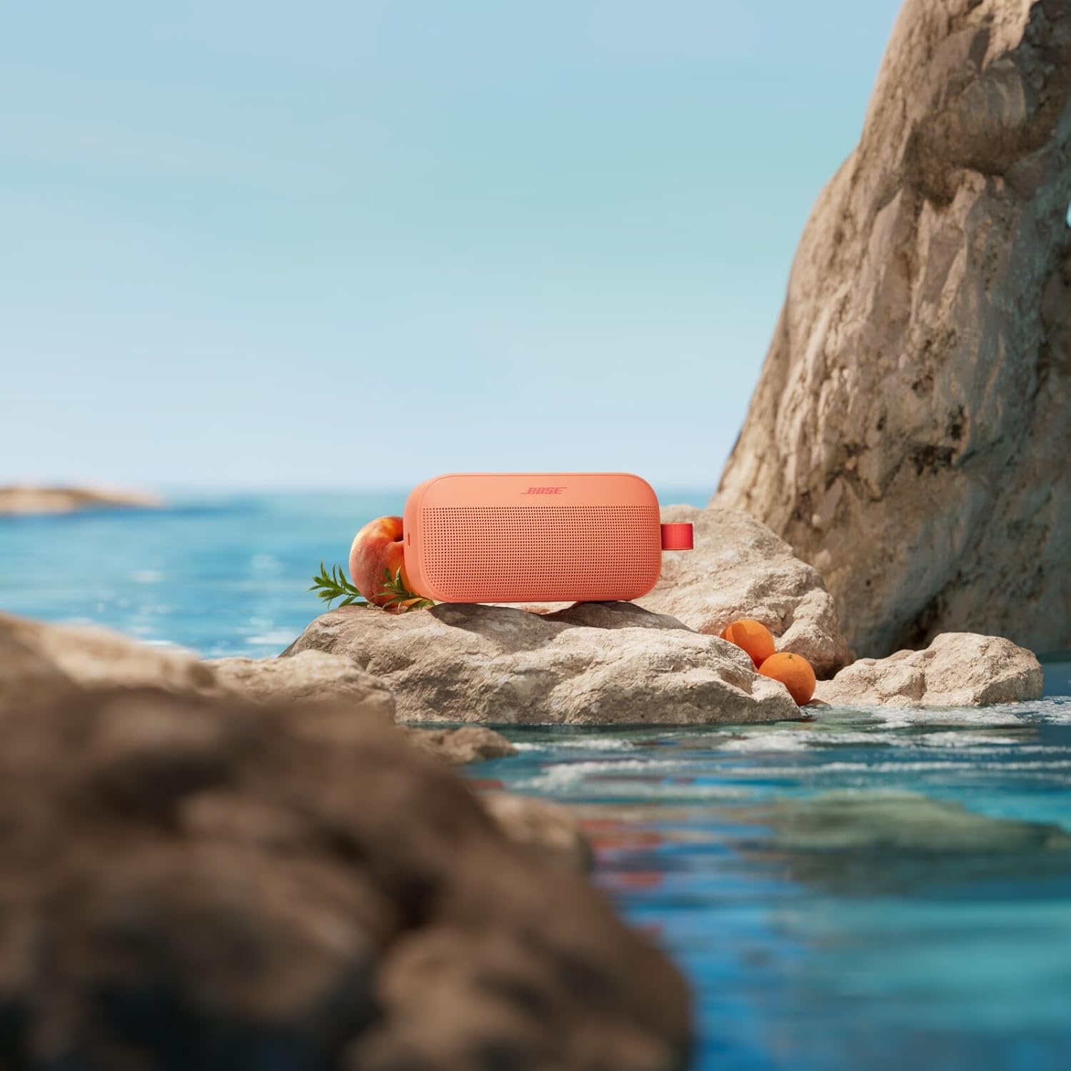 Bose SoundLink Flex Portable Speaker LE (2nd Gen) Wireless Bluetooth Mini Portable Speaker with Hi-Fi Audio, Up to 12 Hours Playtime, Waterproof and Dustproof, Sunset Peach