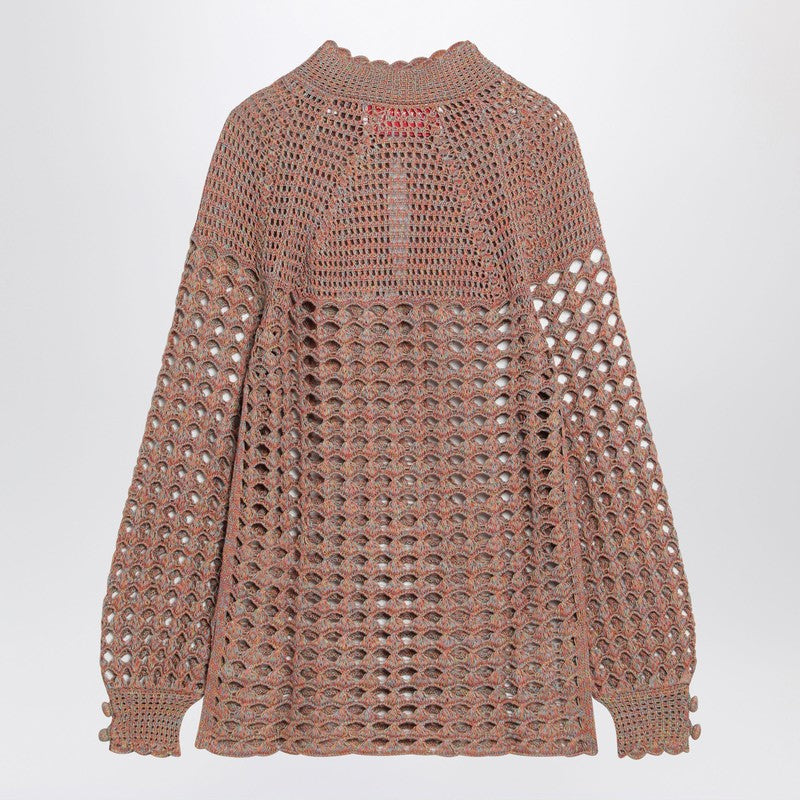 Valentino リネンブレンドのバレンティーノオープンワークセーター - Image 3