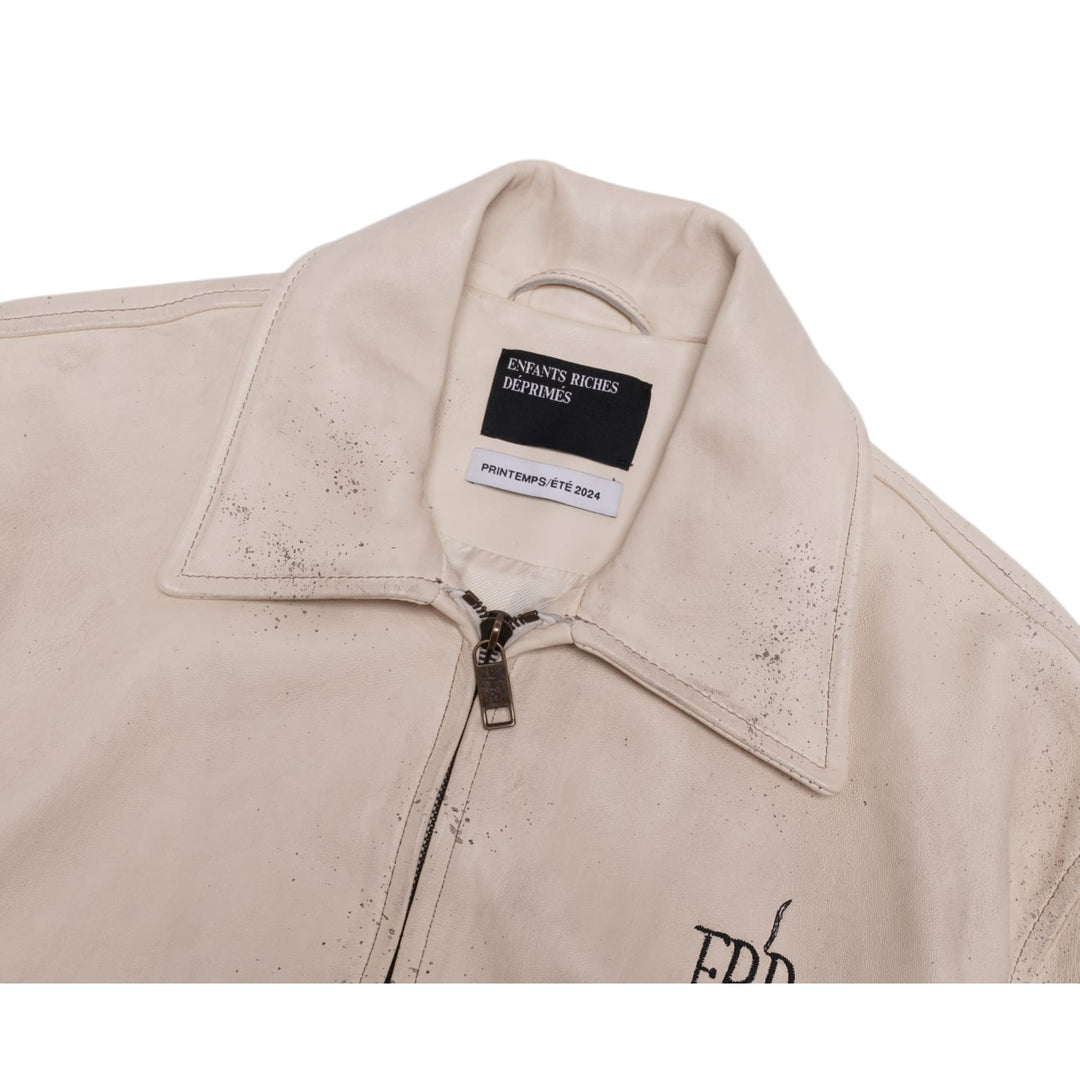 ENFANTS RICHES DÉPRIMÉS 'ARCANE 17' ZIP-UP LEATHER JACKET