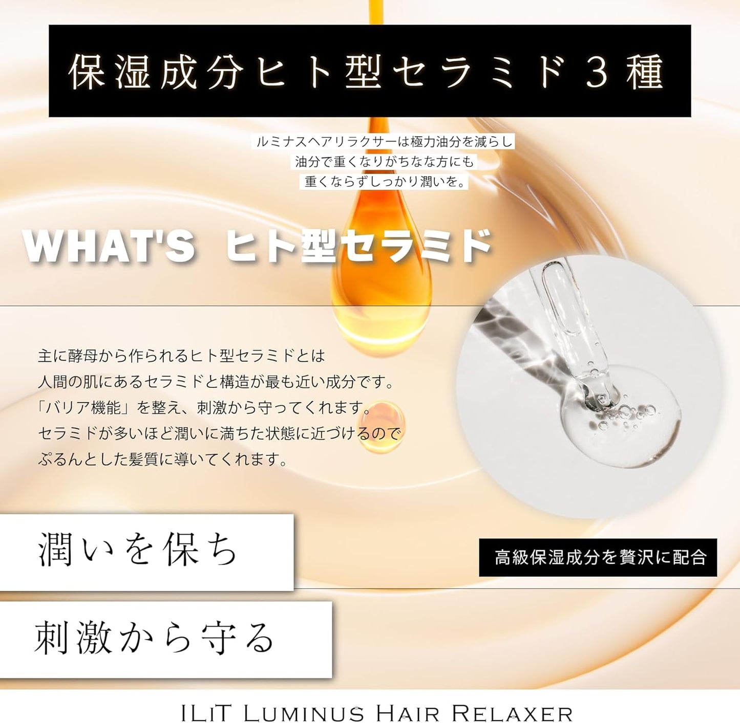 Irit Luminous Hair Relaxer, 13.5 fl oz (400 ml), Hair Treatment, Emulsion, Human Type Ceramide, Natural Moisturizer, Unstitched Supervision