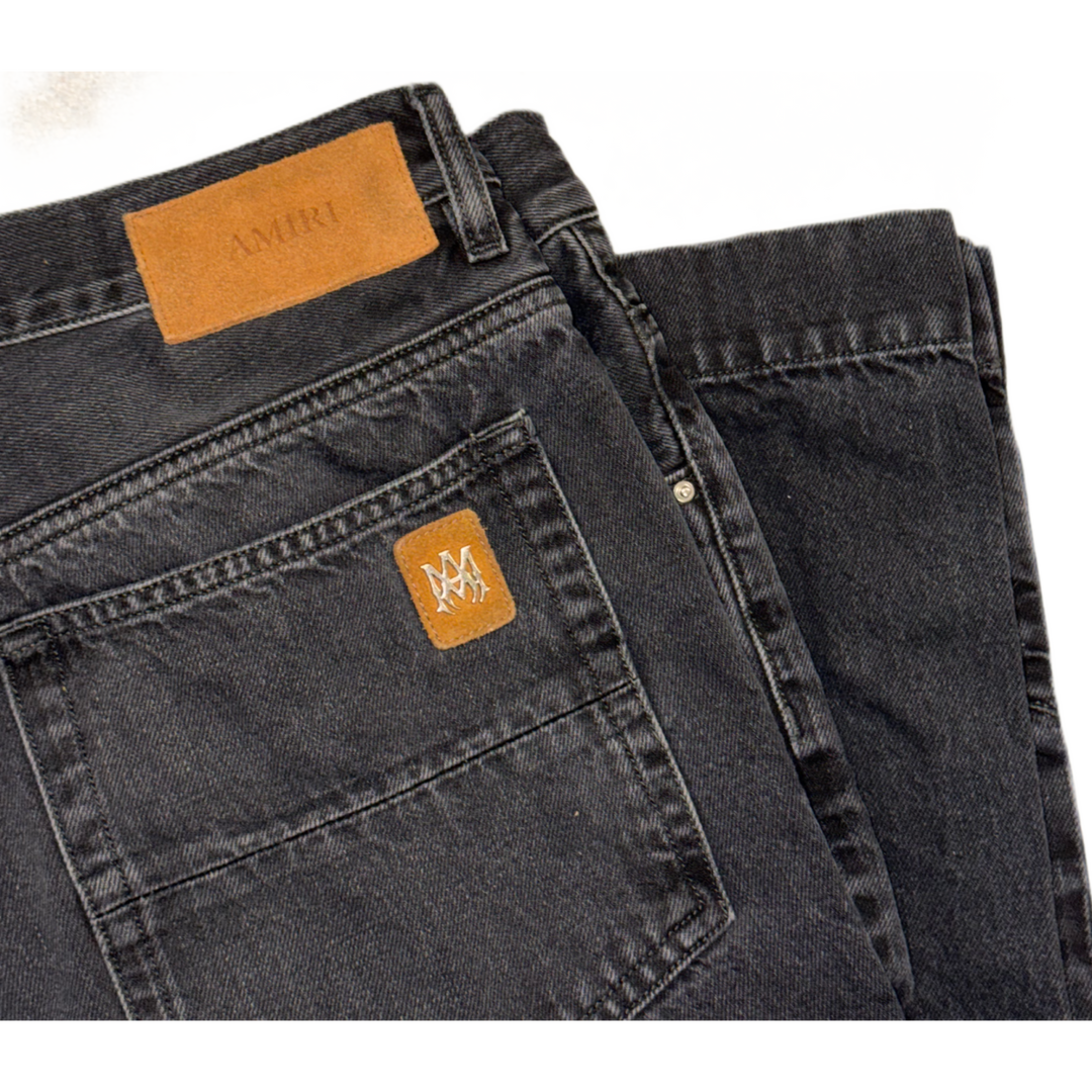 AMIRI 'BLACK' STRAIGHT FLARE JEANS
