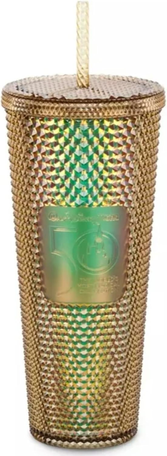 Starbucks Magic Kingdom 400950668991 - Vaso de 50 aniversario con tachuelas doradas, 24 onzas