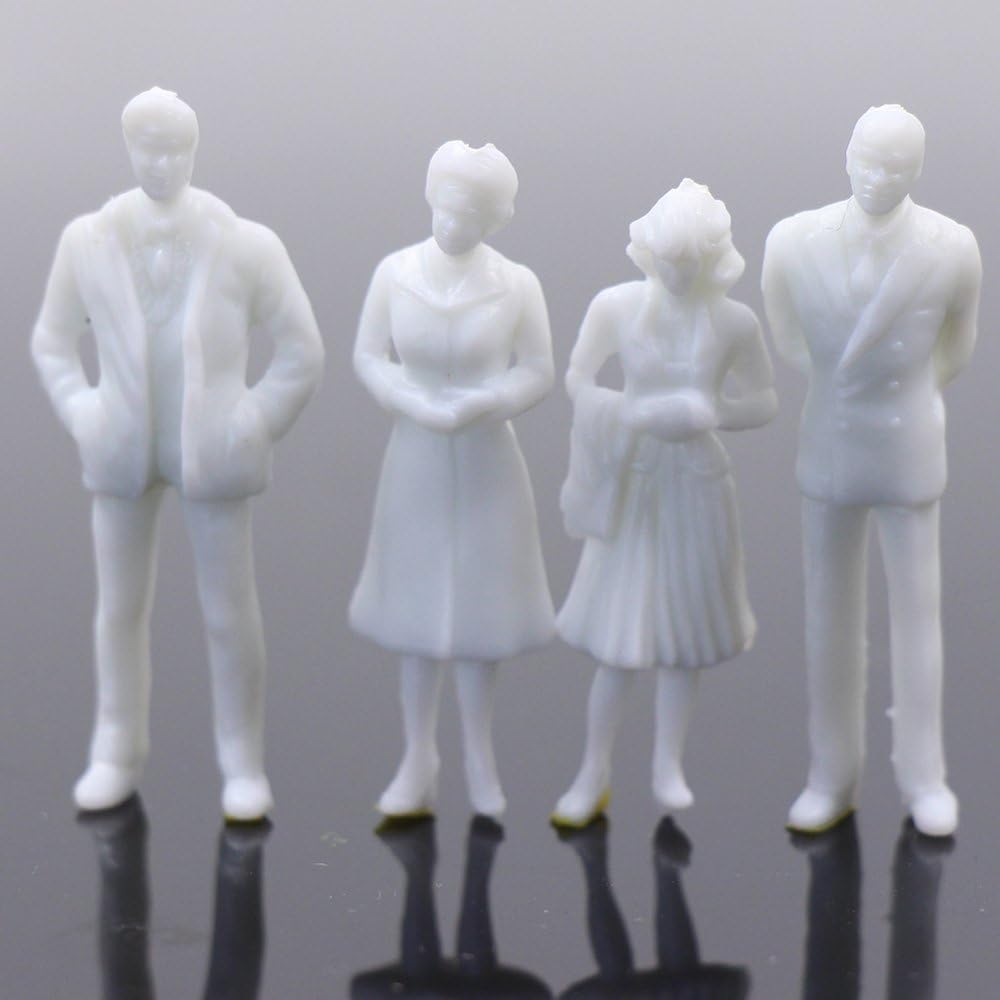 Scene Collection, Human, Doll, Person, Human Figure, Unpainted, 1:50, 1.4 inches (35 mm), Pack of 100, Box Garden, Decoration, Railway Model, Building Model, Diorama, Education, DIY