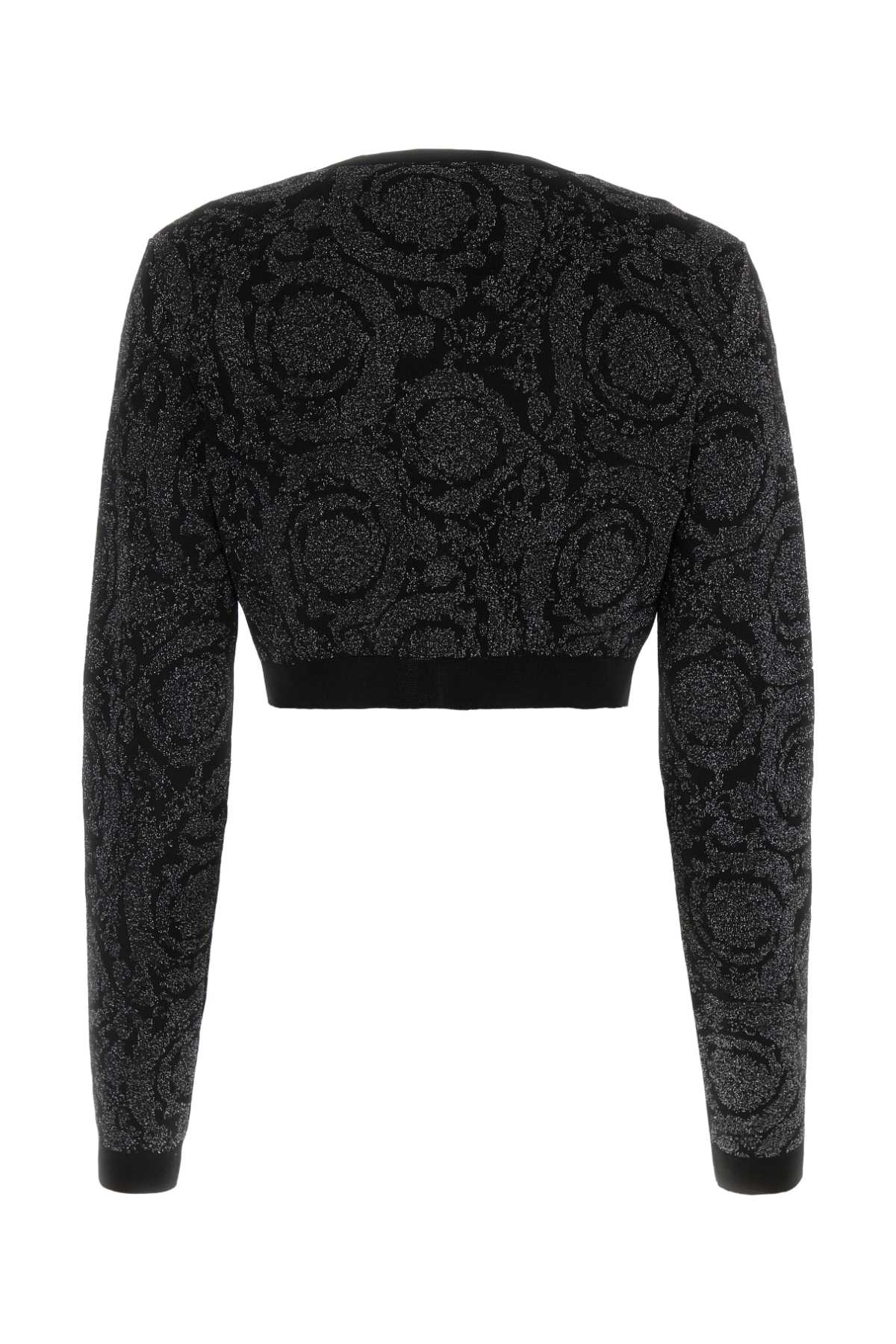 Versace ヴェルサーチの刺繍ストレッチビスコースブレンドカーディガン - Image 3