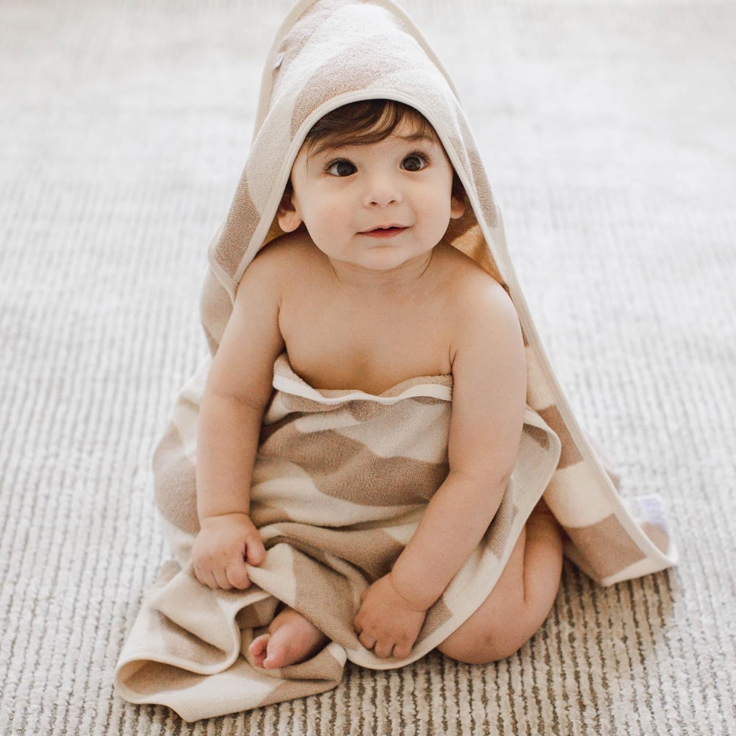 Burt's Bees Baby Toallas con Capucha de Terciopelo Orgánicas de Algodón, Esenciales de Baño Unisex, Toalla Suave de Guardería para Bebés, Niños Pequeños, Niños