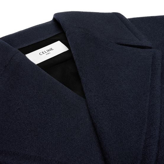 CELINE Long peacoat in wool felt - Image 3