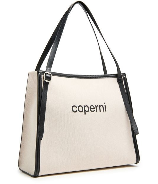 COPERNI ブランドロゴ キャンバス ベルトトートバッグ - Image 3