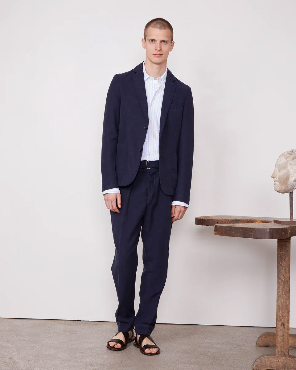 Off Officine Generale Trousers Blue - Image 3