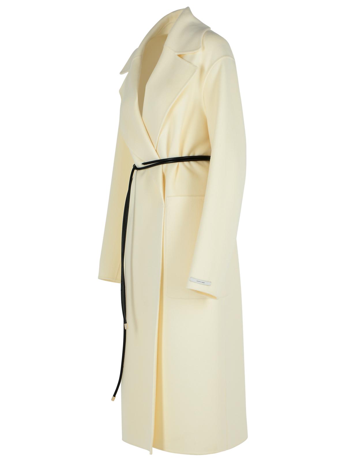 Sportmax SportMax 'Abate' Milk Virgin Wool Drasing Gown Coat - Image 3