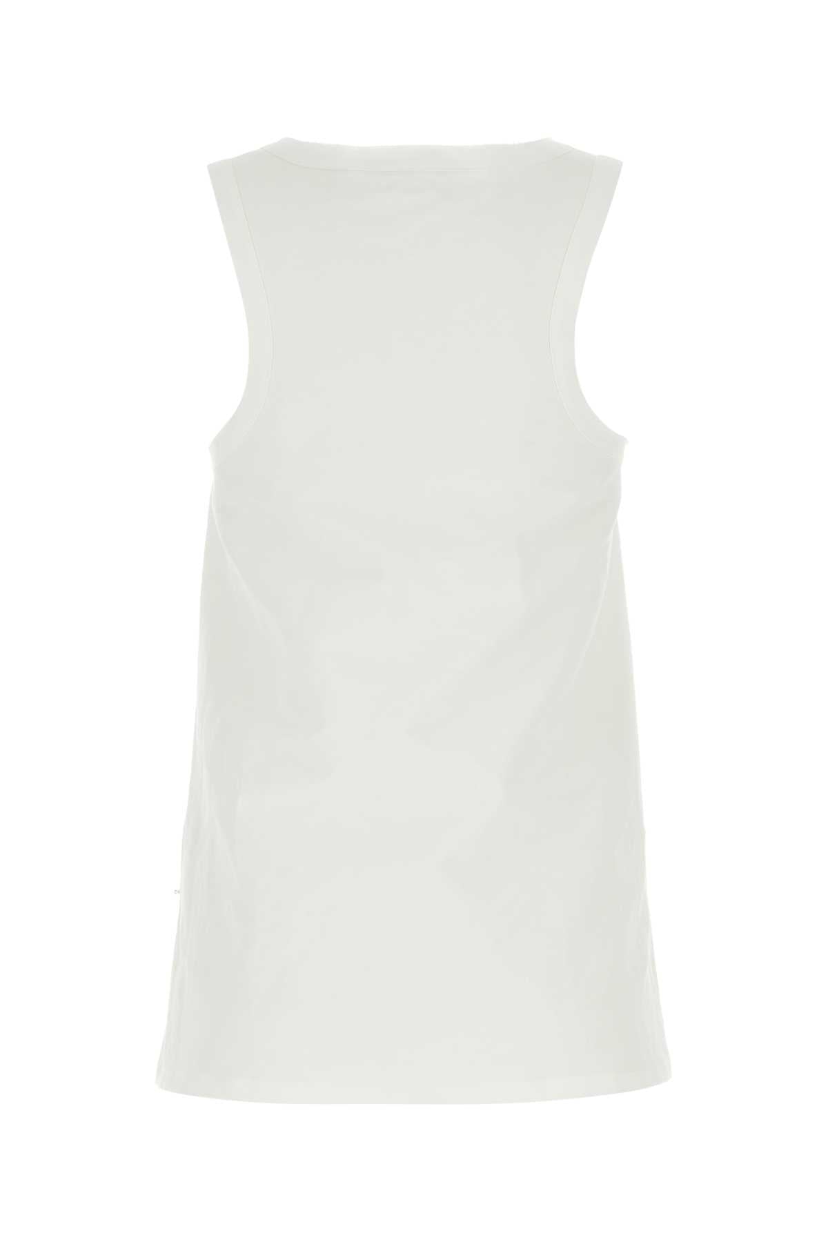 Sportmax SportMax White Cotton Blend Supreme Tank Top - Image 3