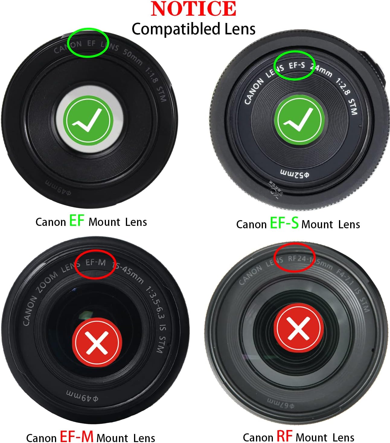 Body Cap and Rear Lens Cap Cover for Canon EOS EF EF-S Mount Camera T7 T6 90D 80D 77D 70D 60D 5D 1DX 5D 7D / 6D Mark II III 200D Rebel SL3 SL2 T8i T7i T6i T6S T5i T5 T4i T3 T2ii T1i [2i ] Set]