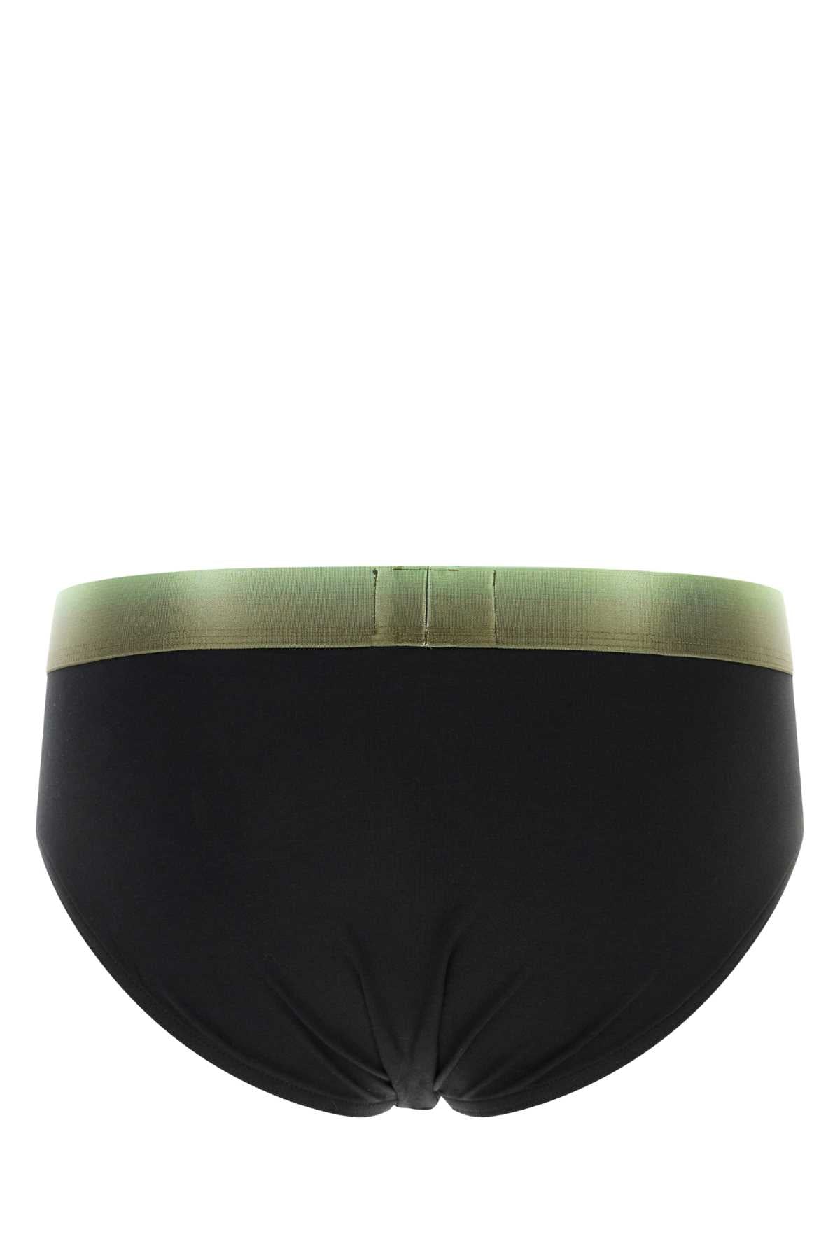 Emporio エンポリオアルマーニブラックストレッチコットンブリーフ - Image 3