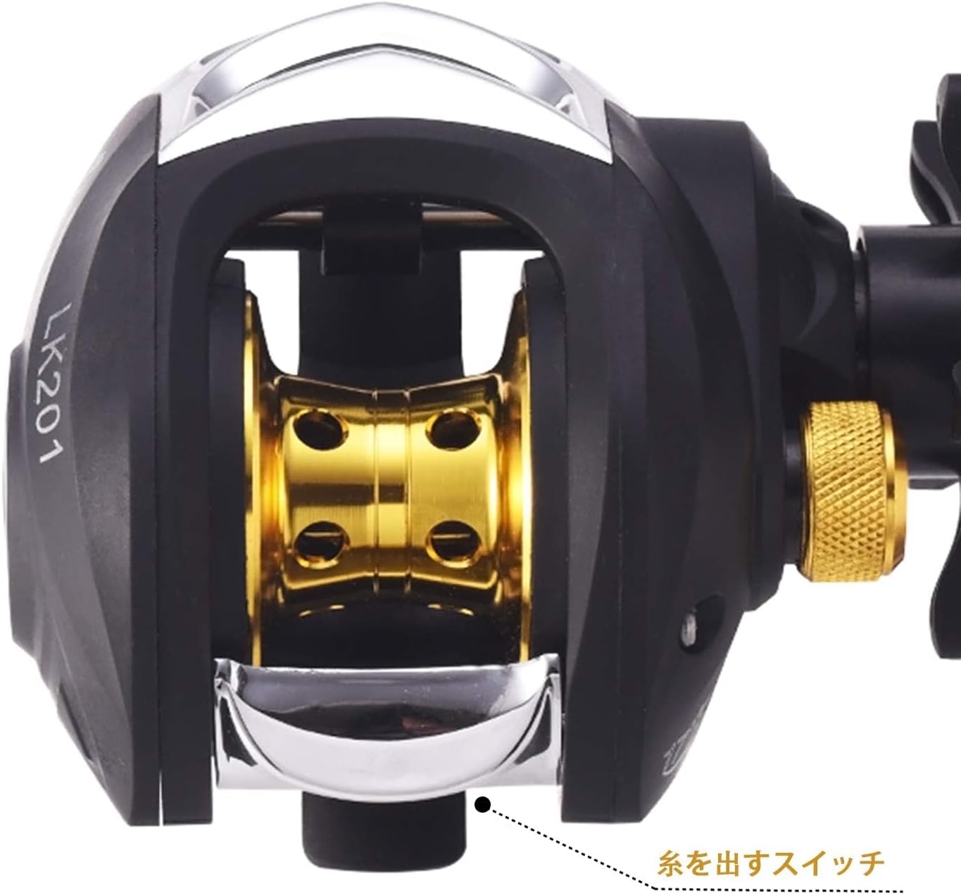 Bait Reel, Saltwater Fishing, Freshwater Fishing, Magnetic Brake, 7.2:1 Gear Ratio, 17+1BB, Maximum Drag Force, 17.6 lbs (8 kg), Bass Fishing, Fishing Reel, Lightweight, Left/Right Handle