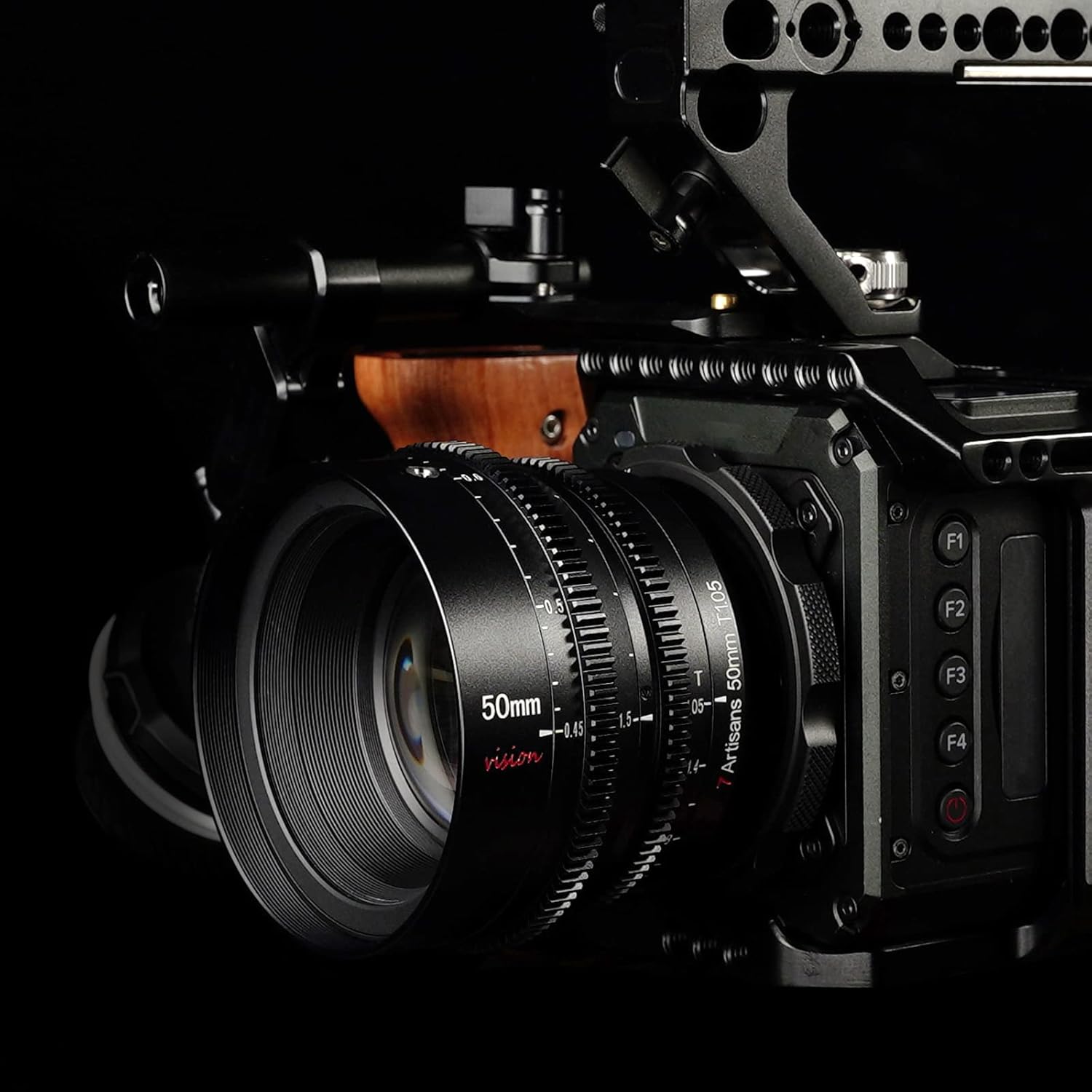 7artisans 25mm/35mm/50mm T1.05 Large Aperture Cine Lens Wide Angle Manual Focus Low Distortion Mini Cinema Lens (50mm T1.05, Canon RF )