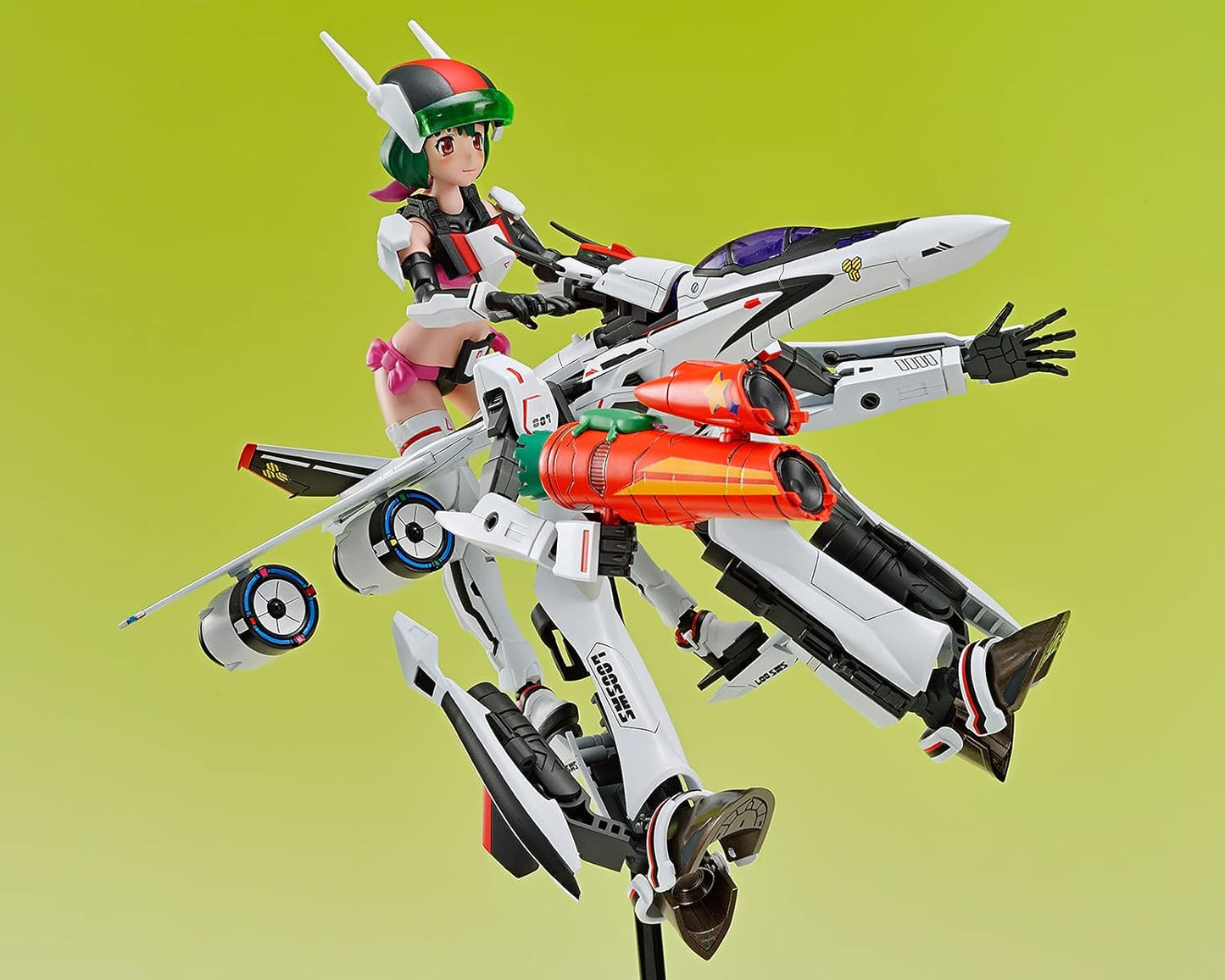 Aoshima Bunka Kyozai VFG Macross Frontier VF-25F Messiah Ranka Lee MC-09 Plastic Model Total Height Approx. 5.9 inches (150 mm) Color Coded