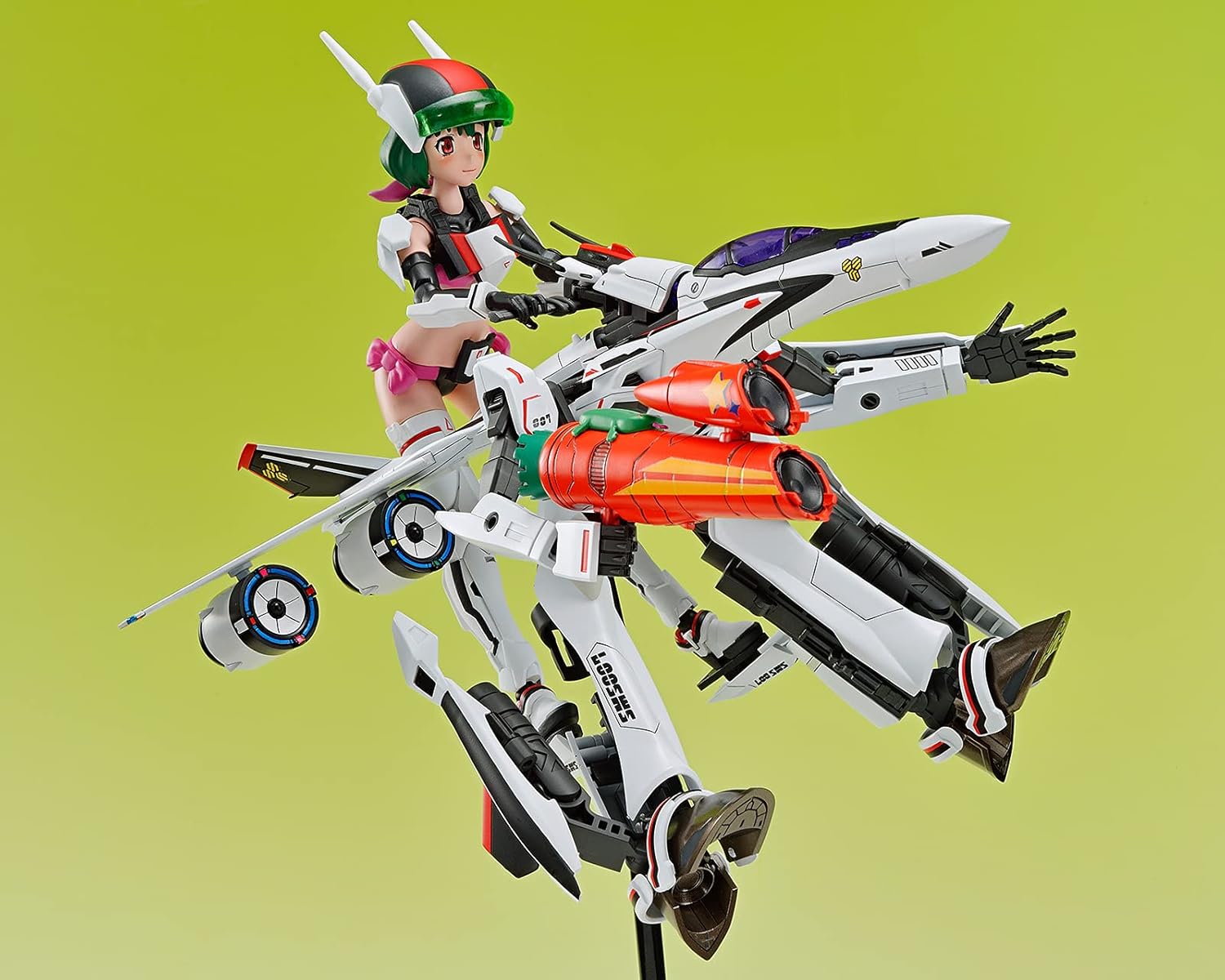Aoshima Bunka Kyozai VFG Macross Frontier VF-25F Messiah Ranka Lee MC-09 Plastic Model Total Height Approx. 5.9 inches (150 mm) Color Coded