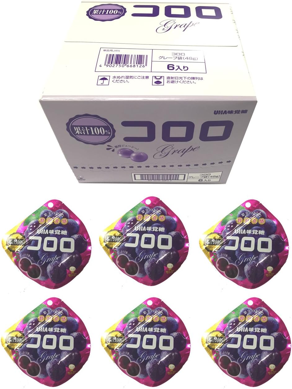 UHA Flavored Sugar Coloro Grape 1.7 oz (48 g) x 6 Bags