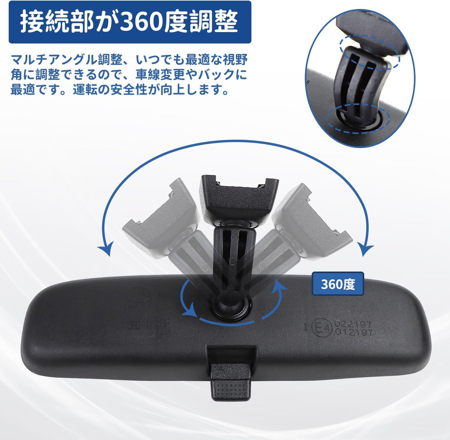 7225 Rear View Mirror for Toyota Genuine Compatible Prius/Alphard/Hiace/Vellfire/Voxy/Noah Estima/Pro Box Murakami 7225 General Purpose External Product
